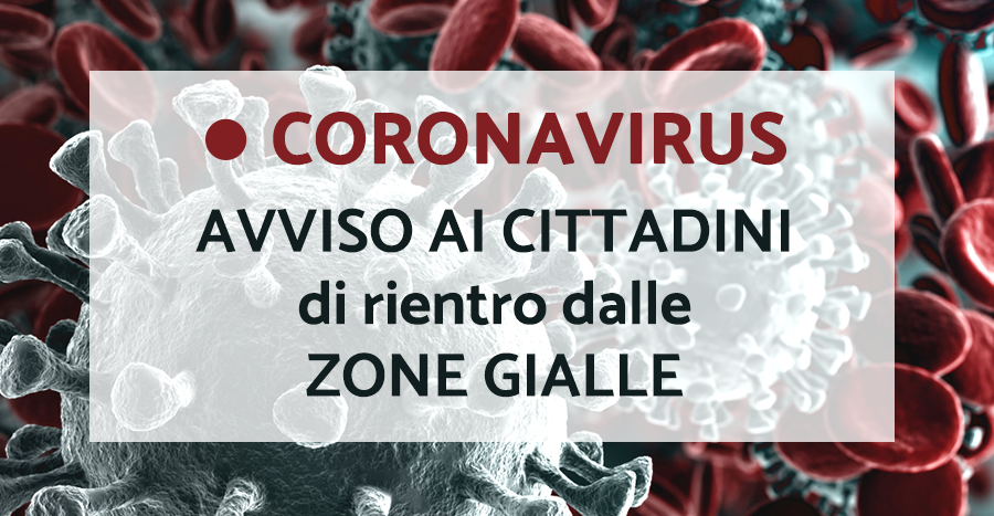 CORONAVIRUS: AVVISO ai cittadini