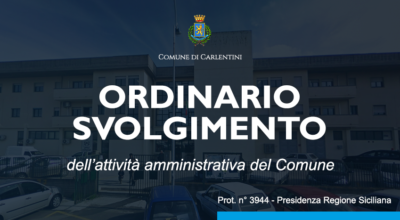 Ordinario svolgimento attività amministrativa