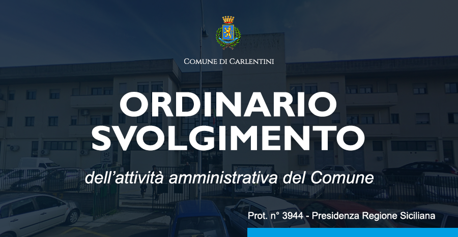 Ordinario svolgimento attività amministrativa