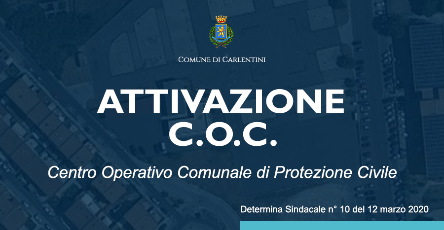 Attivazione temporanea C.O.C. di Protezione Civile