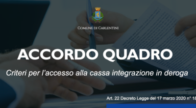 Accordo quadro: criteri per l’accesso alla cassa integrazione in deroga