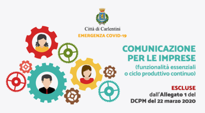 Attività funzionalità essenziali escluse dal DPCM 22 marzo 2020: Comunicazione