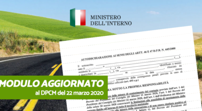 Autodichiarazione spostamenti: il modello aggiornato al DPCM del 22 marzo 2020