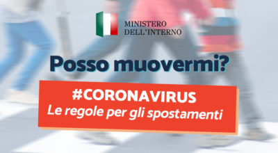 CORONAVIRUS: Le regole per gli spostamenti