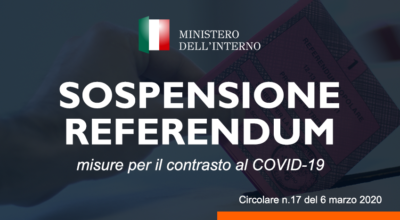 Sospensione delle operazioni referendarie