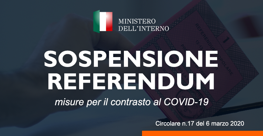 Sospensione delle operazioni referendarie