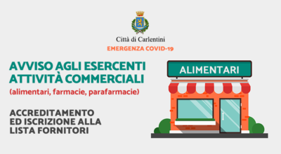 Alimentari, farmacie, parafarmacie: avviso accreditamento forniture