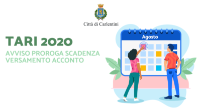 Avviso TARI 2020: proroga scadenze versamento acconto 2020