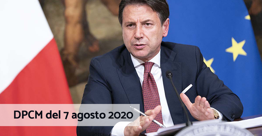 DPCM del 7 agosto 2020: Misure urgenti di contenimento del contagio sull’intero territorio nazionale