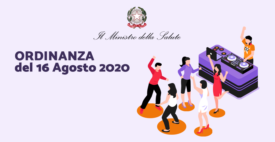 Ministero della Salute: Ordinanza del 16 Agosto 2020