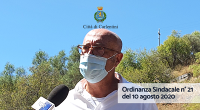 Ordinanza Sindacale n° 21 del 10 agosto 2020