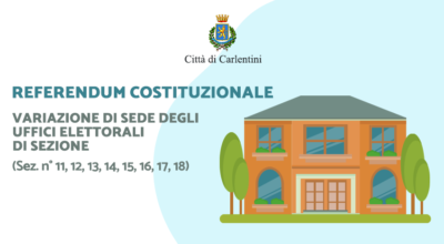 Referendum Costituzionale: variazione di sede degli uffici elettorali di sezione