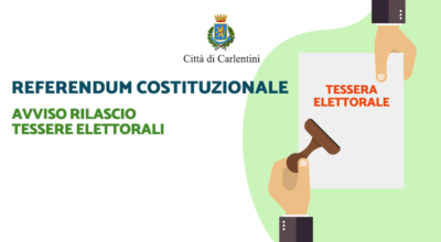 Referendum Costituzionale: avviso rilascio tessere elettorali