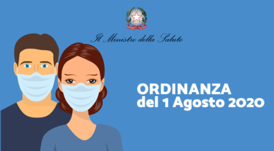 Ministero della Salute: Ordinanza dell’1 Agosto 2020