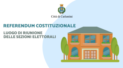 Referendum Costituzionale del 20 e 21 settembre 2020: Luogo di riunione delle sezioni elettorali