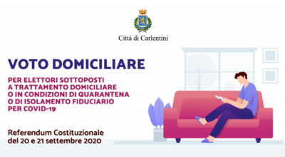 Referendum Costituzionale del 20 e 21 settembre 2020: voto domiciliare per elettori sottoposti a trattamento domiciliare o quarantena/isolamento fiduciario per COVID-19