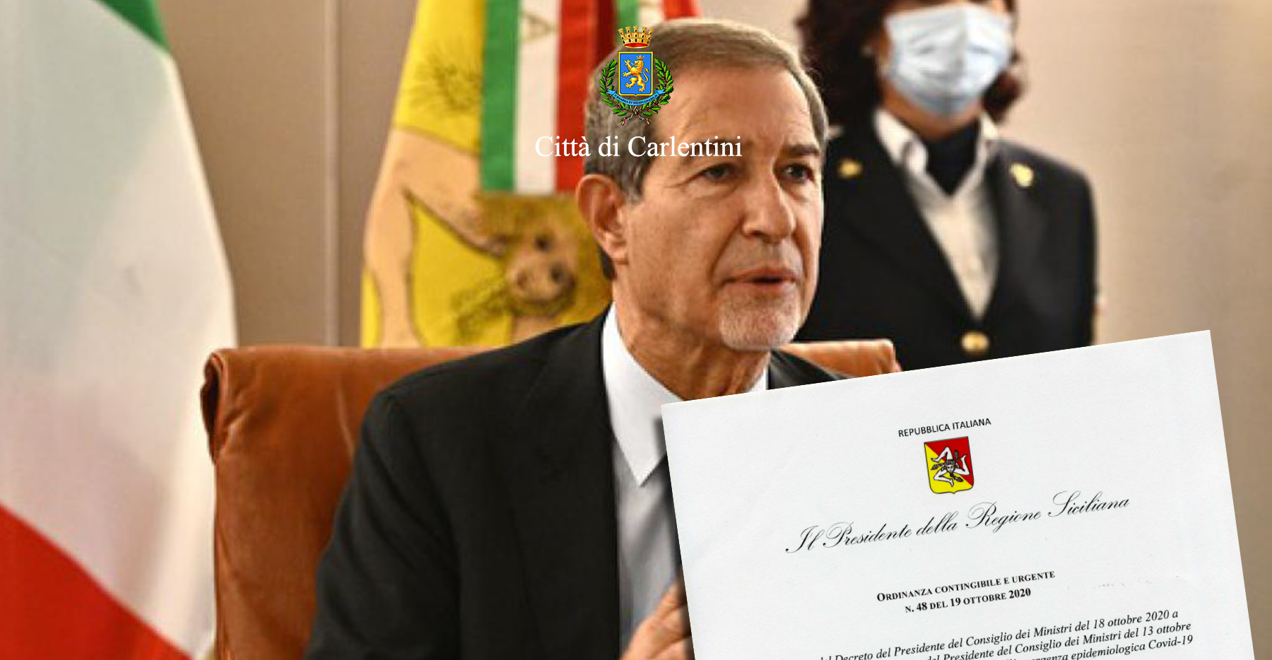 Presidenza della Regione: Ordinanza contingibile e urgente n° 48 del 19 ottobre 2020