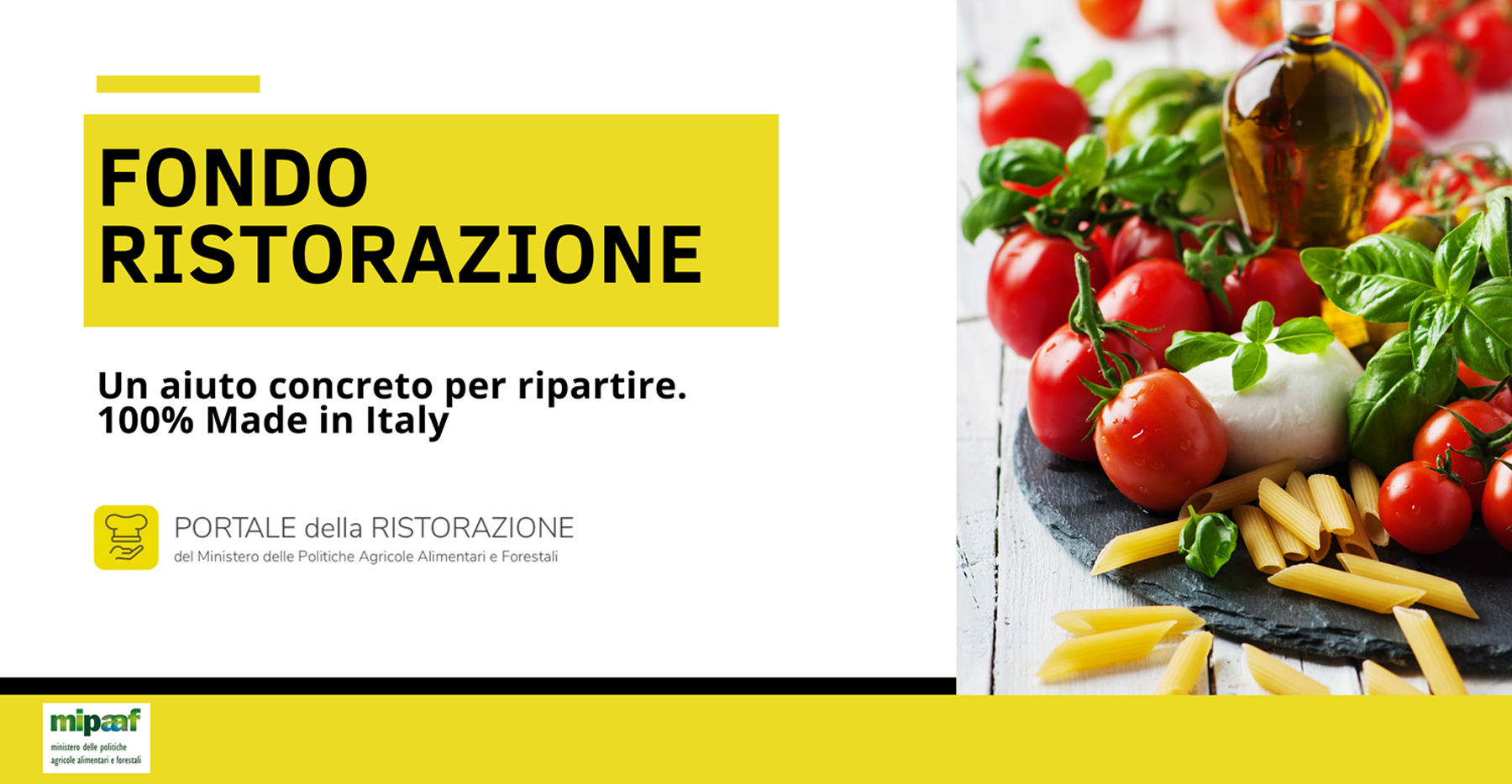 Fondo Ristorazione: 600 milioni di euro per l’acquisto di prodotti 100% Made in Italy