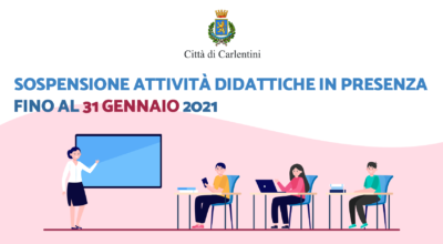 Sospensione attività didattiche: proroga fino al 31 gennaio 2021