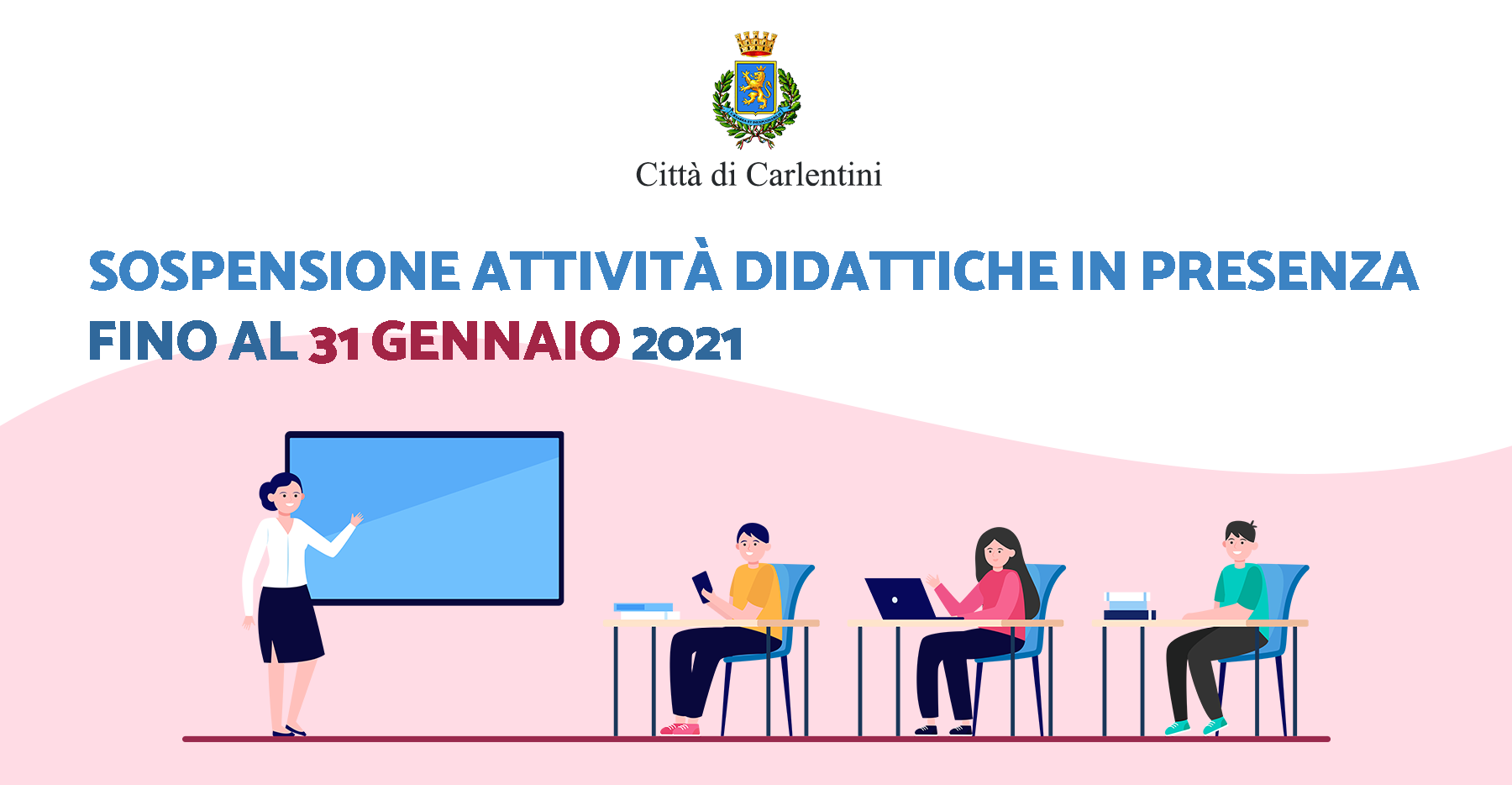 Sospensione attività didattiche: proroga fino al 31 gennaio 2021