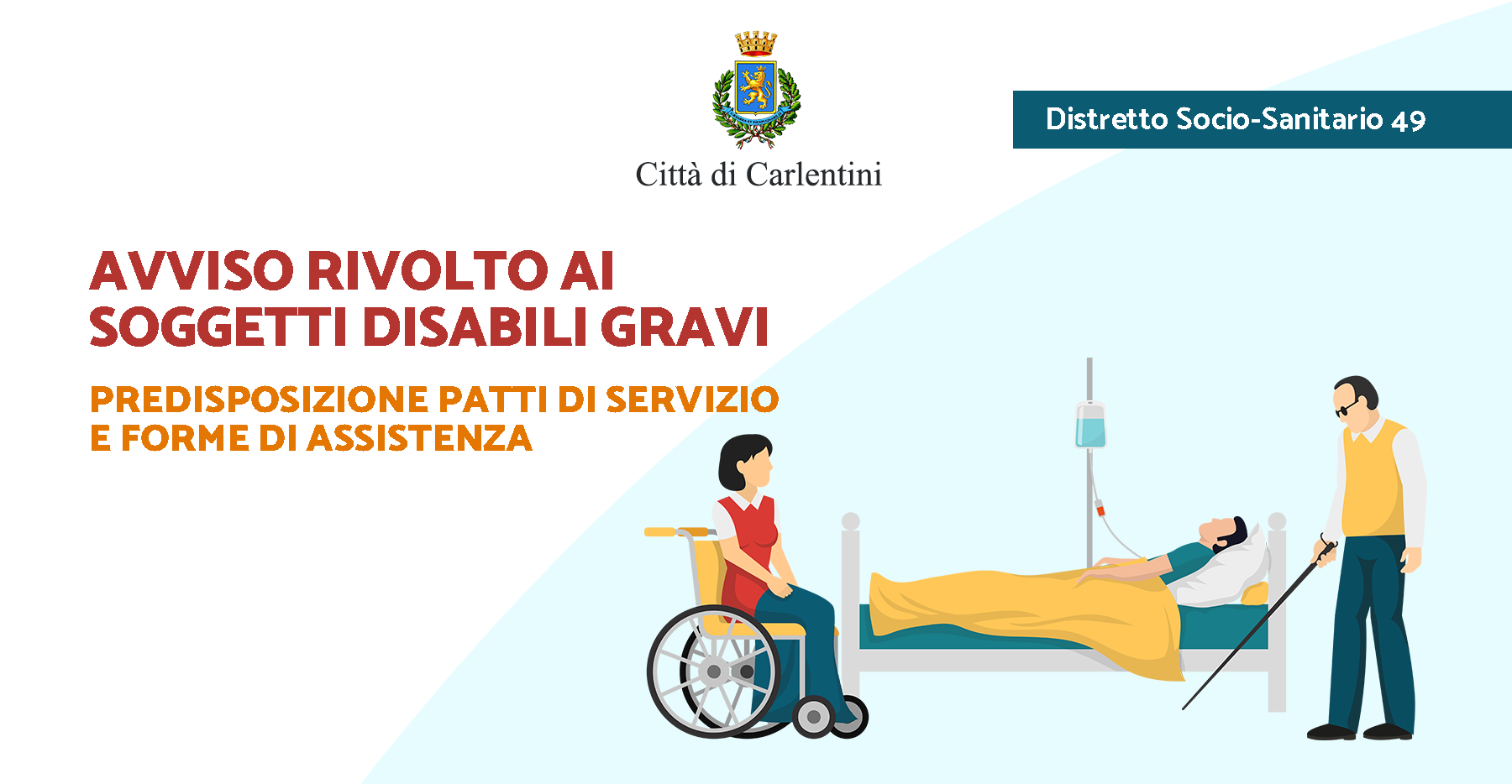 Soggetti disabili gravi: avviso predisposizione patti di servizio e forme di assistenza