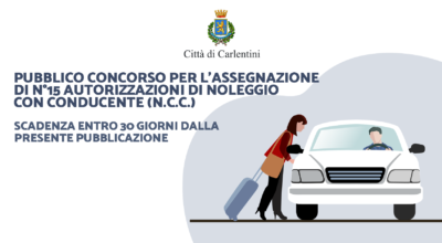 Noleggio Con Conducente: pubblico concorso per l’assegnazione di n° 15 autorizzazioni