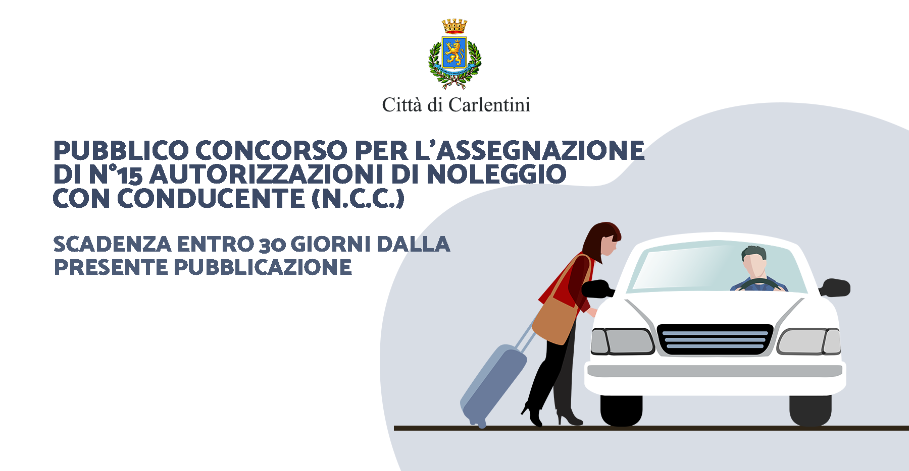 Noleggio Con Conducente: pubblico concorso per l’assegnazione di n° 15 autorizzazioni