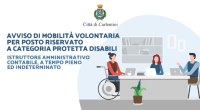 Avviso di mobilità volontaria: n° 1 istruttore contabile a tempo pieno e indeterminato, area servizi finanziari