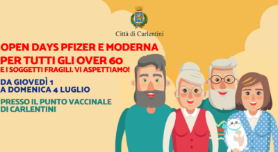 Campagna vaccinale: Open Days “Pfizer e Moderna” per Over-60 e fragili, da giovedì 1 a domenica 4 luglio