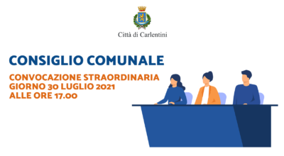 Consiglio Comunale: convocazione straordinaria per venerdì 30 luglio, ore 17.00