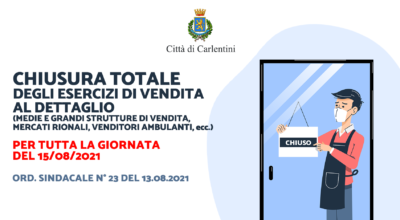 Chiusura totale degli esercizi di vendita al dettaglio per tutta la giornata del 15 agosto