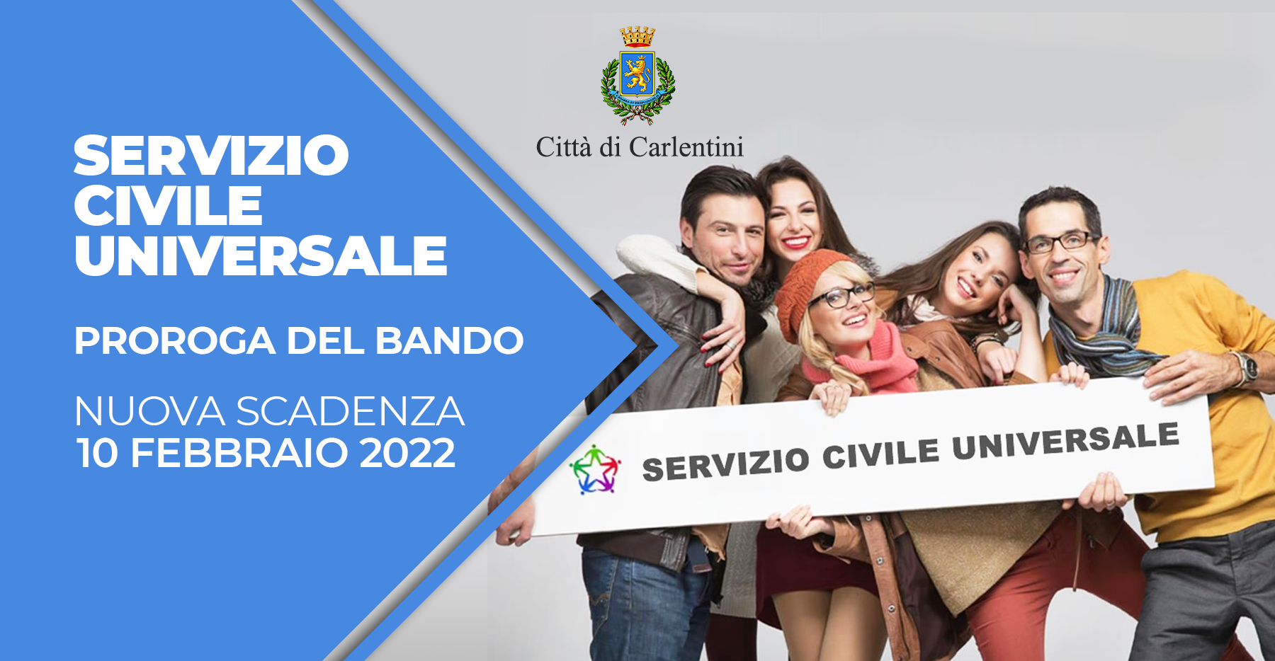 Servizio Civile Universale: proroga del bando. Nuova scadenza il 10 febbraio 2022.