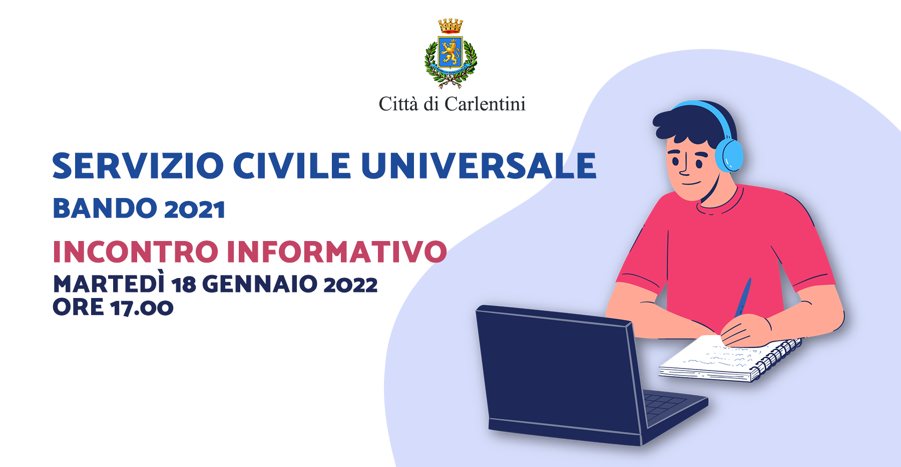 Servizio Civile Universale: incontro informativo, martedì 18 gennaio 2022.