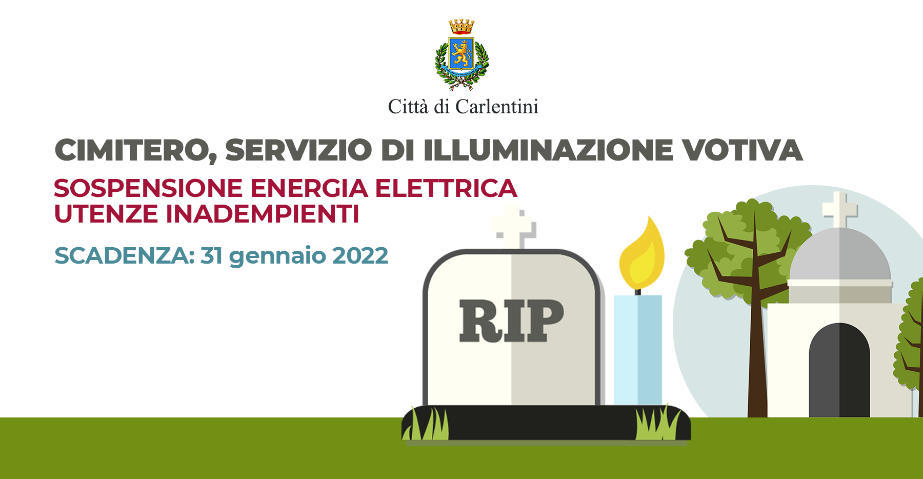 Cimitero, servizio di illuminazione votiva