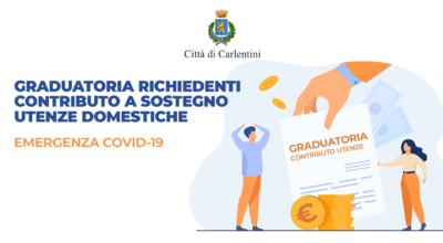 Emergenza COVID-19: graduatoria erogazione contributi a sostegno delle spese di utenze domestiche