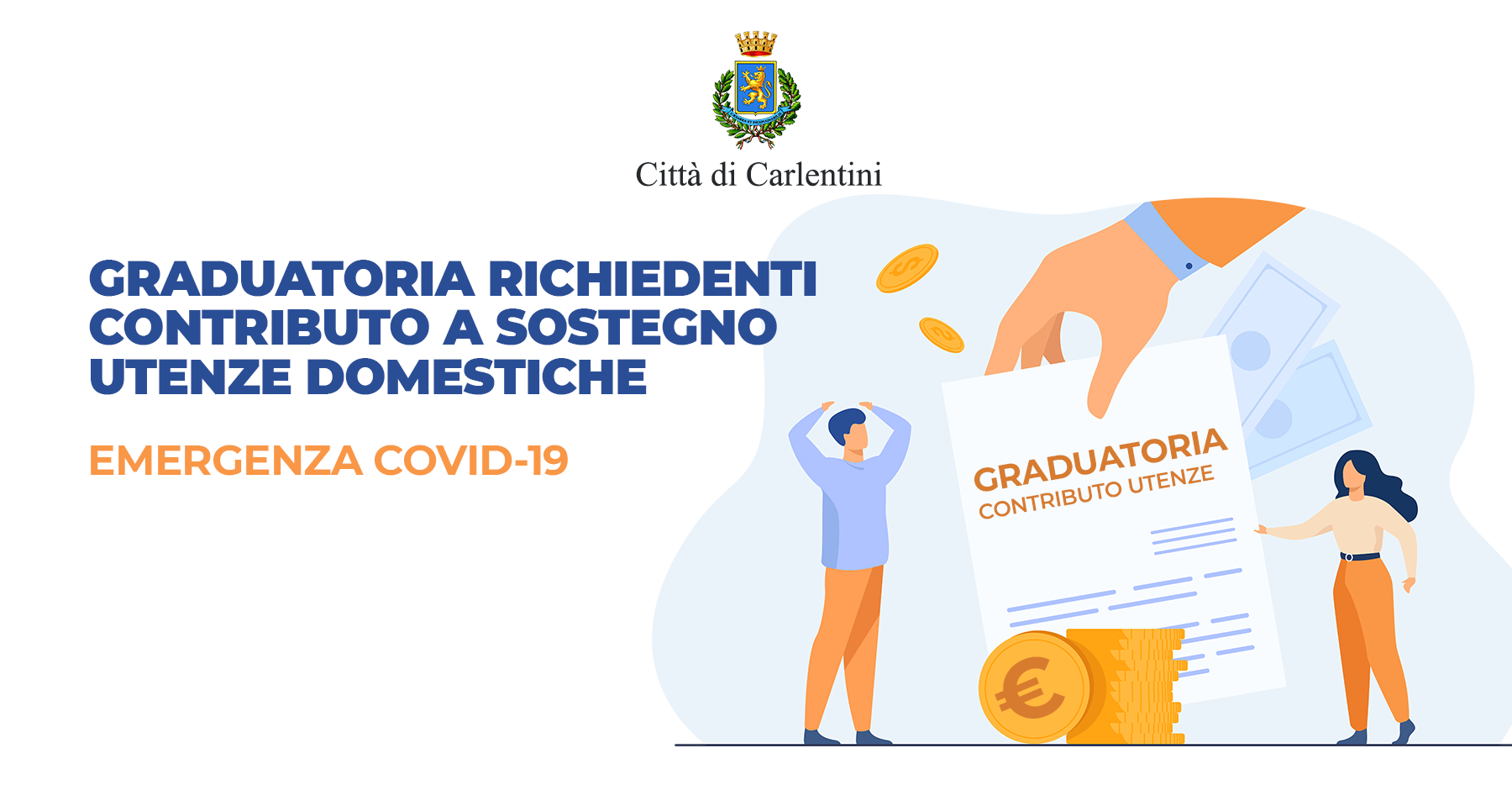 Emergenza COVID-19: graduatoria erogazione contributi a sostegno delle spese di utenze domestiche