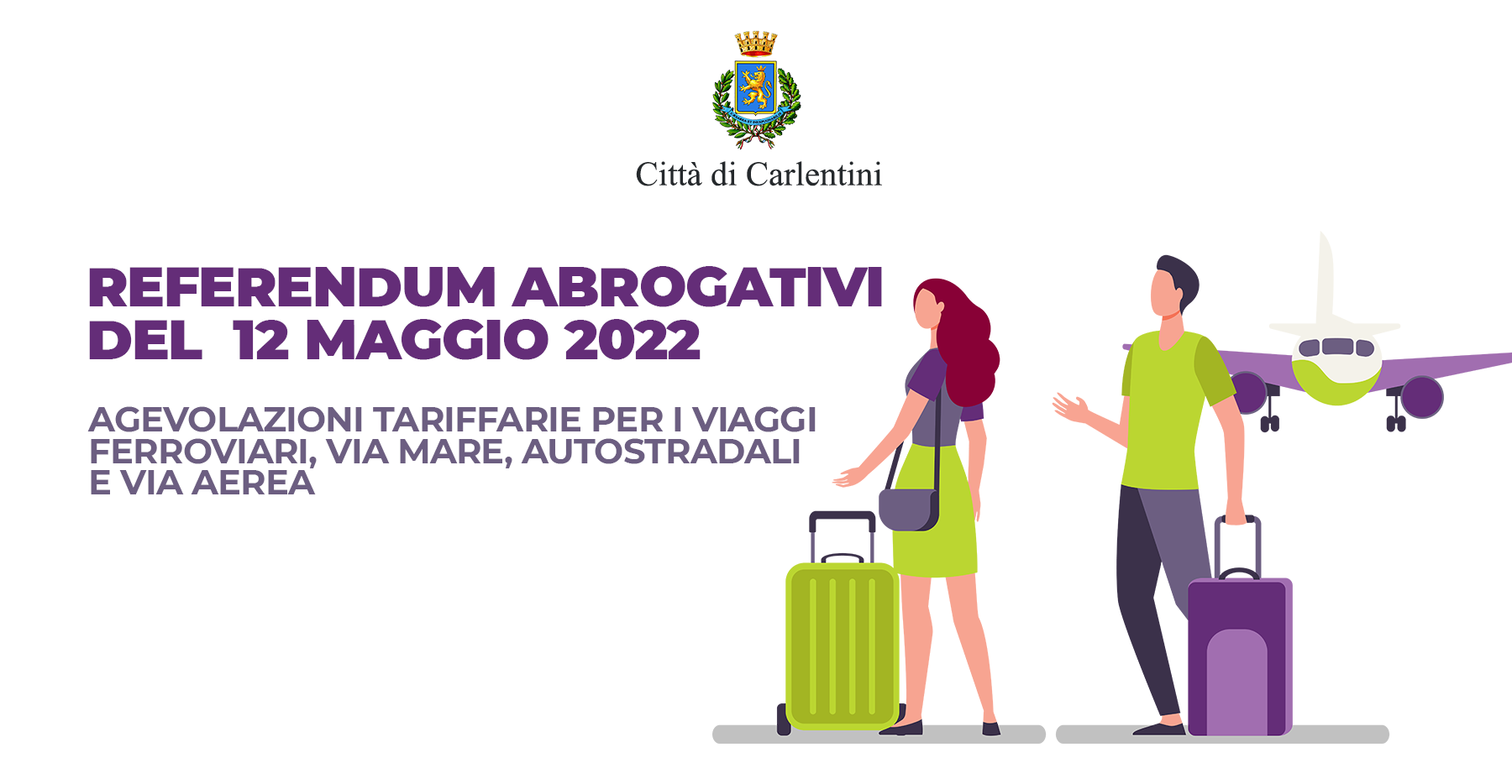 Referendum abrogativi del 12 giugno 2022: agevolazioni tariffarie per i viaggi ferroviari, via mare, autostradali e via aerea