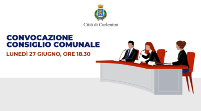 Consiglio Comunale: convocazione per lunedì 27 giugno, ore 18.30