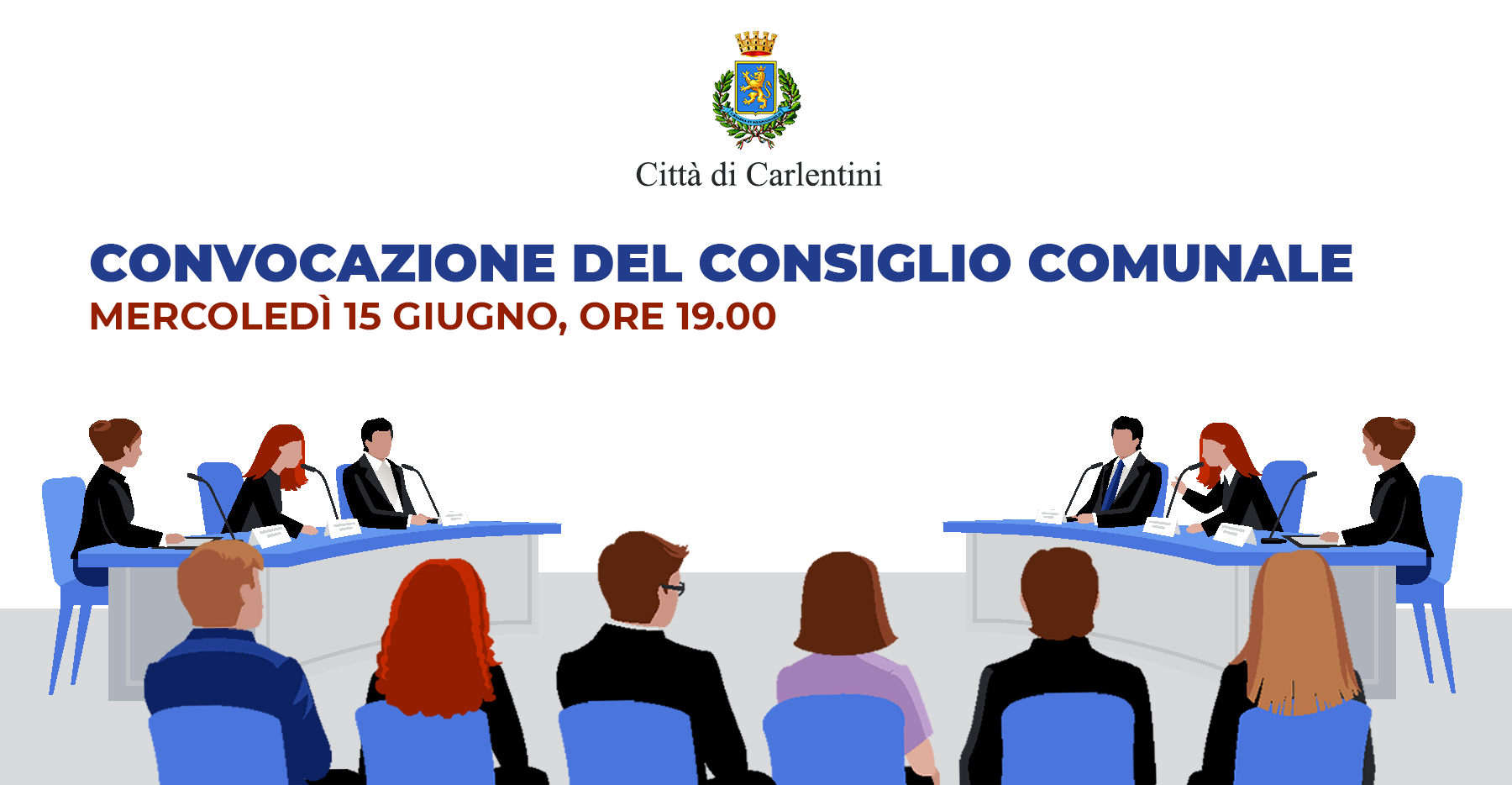 Consiglio Comunale: convocazione per mercoledì 15 giugno, ore 19