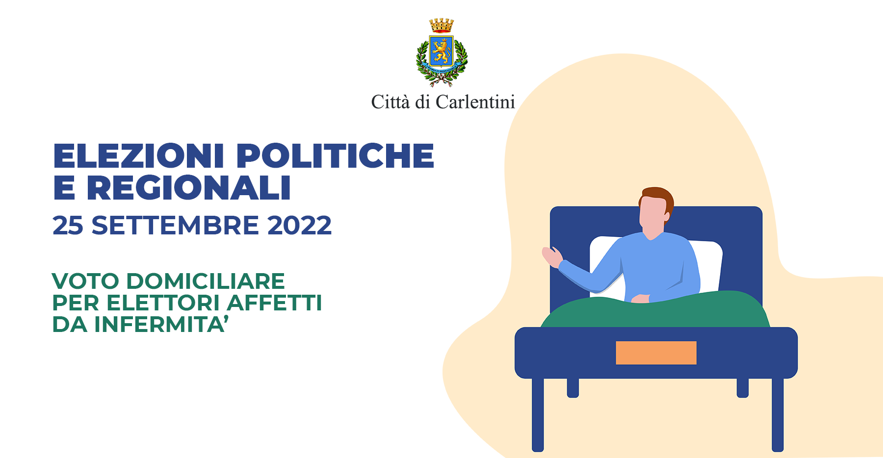 Elezioni Politiche e Regionali del 25 settembre 2022: voto domiciliare per elettori affetti da infermità