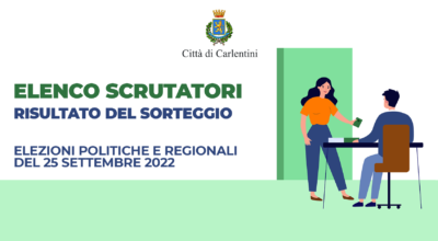 Elezioni Politiche e Regionali del 25 settembre 2022: scrutatori nominati in seguito a sorteggio