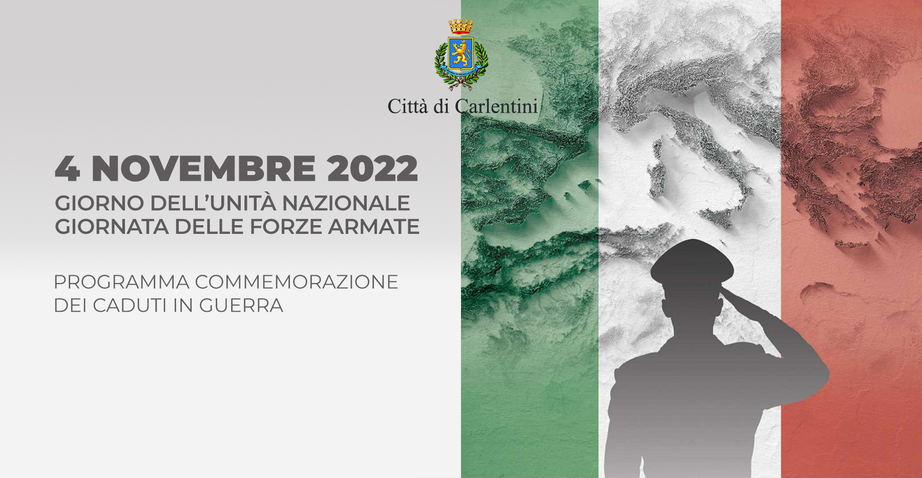 4 Novembre: giornata dell’Unità Nazionale e delle Forze Armate