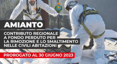 Amianto: Prorogato al 30 giugno il termine per richiesta contributo a fondo perduto per la rimozione e lo smaltimento