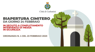 Riapertura cimitero per completamento intervento di messa in sicurezza, dal 24 febbraio: ordinanza n. 4 del 23 febbraio 2023