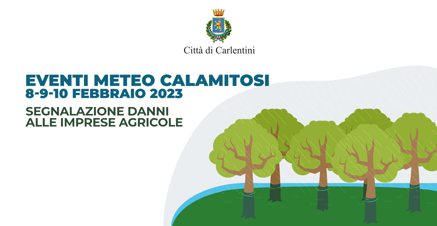 Danni eventi meteo calamitosi del 8-9-10 febbraio 2023: segnalazione danni alle imprese