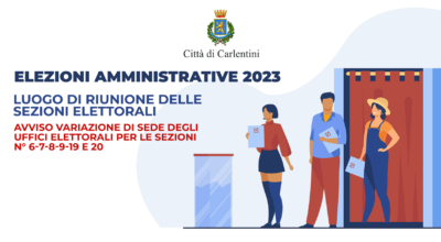 Elezioni amministrative 2023: Luogo di riunione delle sezioni elettorali