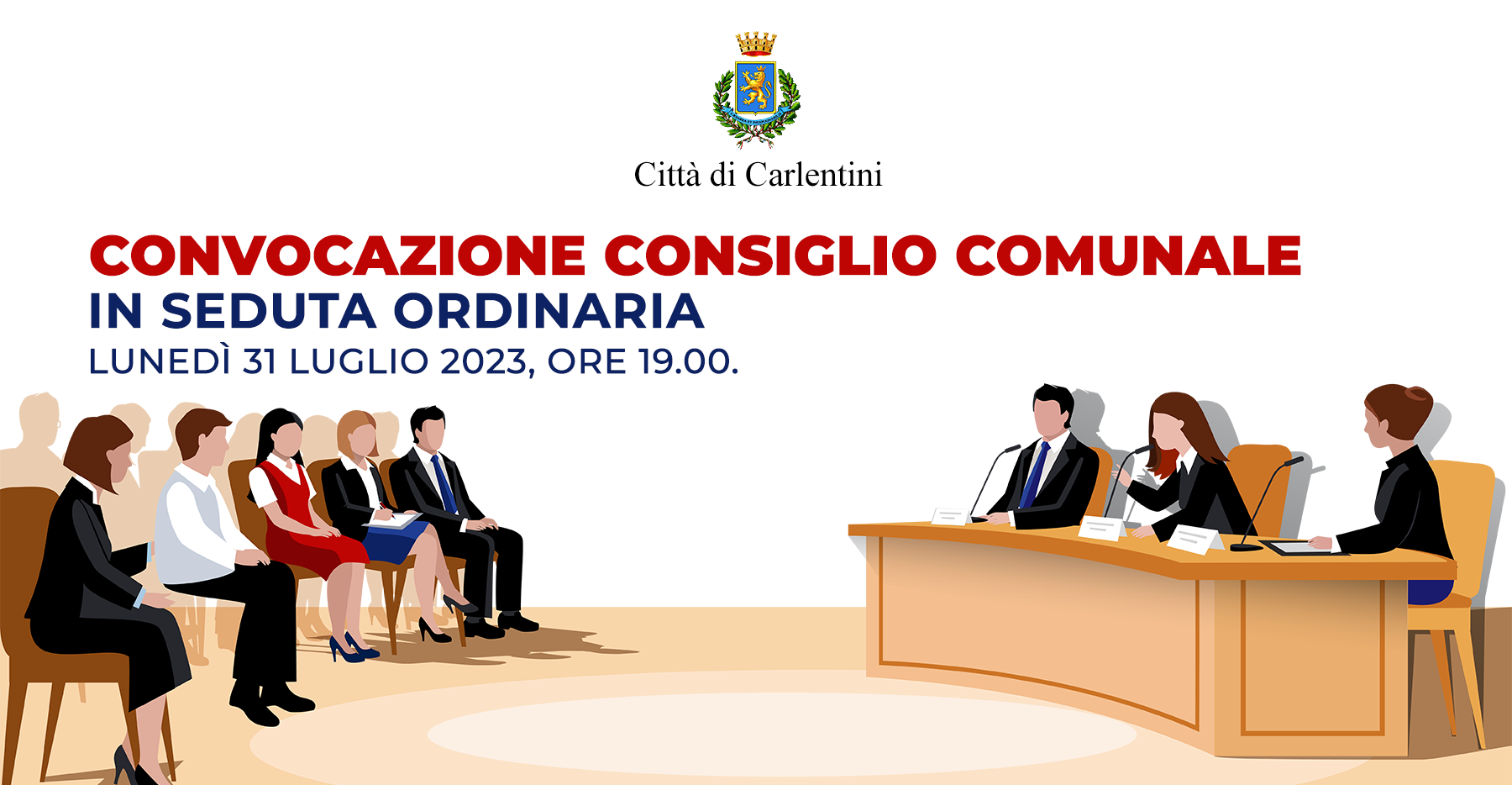 Convocazione Consiglio Comunale: lunedì 31 luglio, ore 19