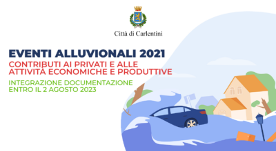 Eventi calamitosi di ottobre e novembre 2021: integrazione documentazione per contributi ai privati e alle attività economiche e produttive