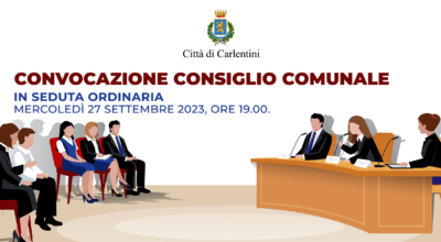 Convocazione Consiglio Comunale: mercoledì 27 settembre, ore 19