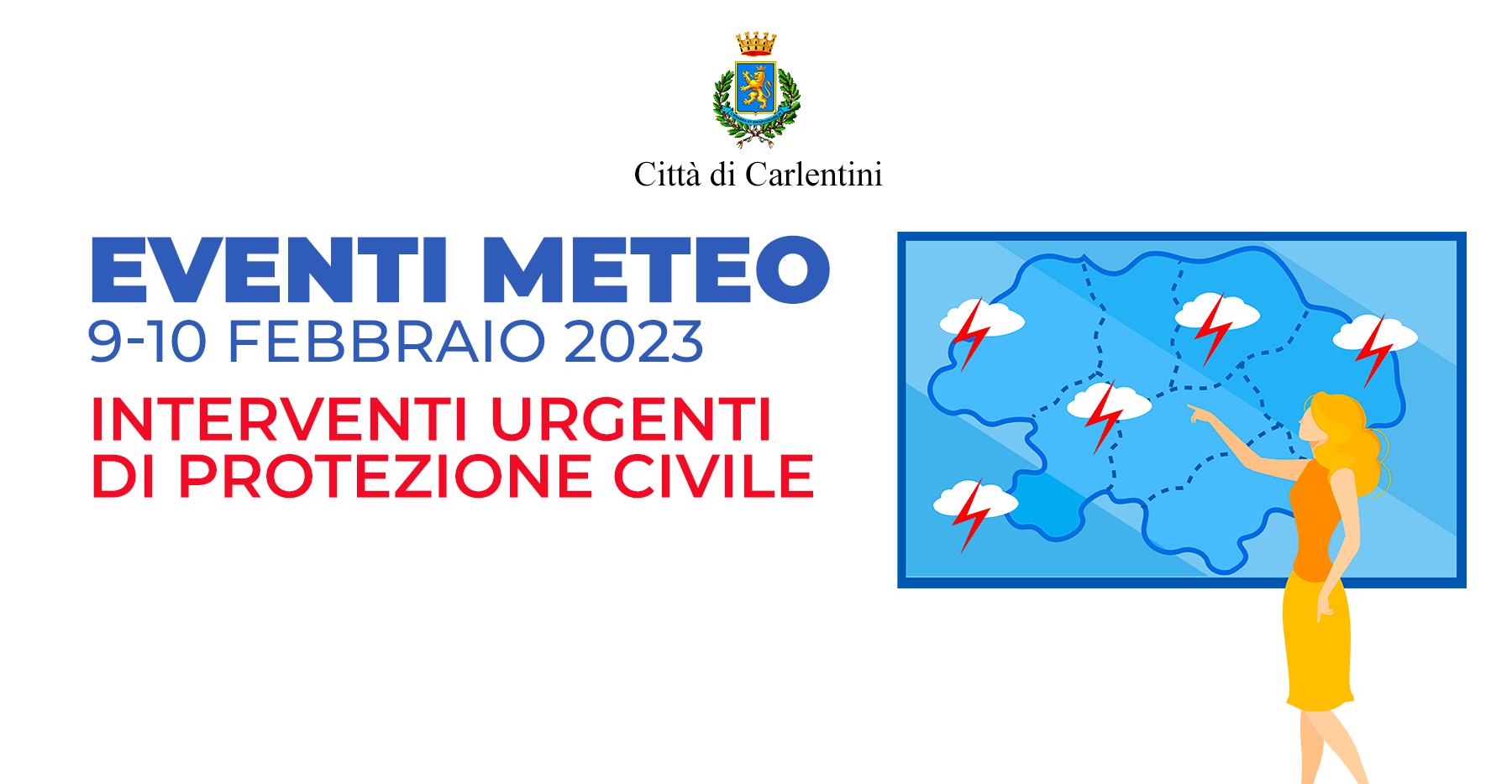 Eventi meteorologici del 9 e 10 febbraio 2023: interventi urgenti di Protezione Civile